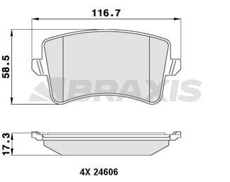 FREN BALATASI ARKA A4 08>15 A5 07> Q5 10>17 Q5 09>12