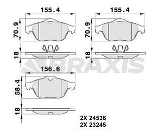 ON FREN BALATASI RENAULT MEGANE II 05> GRAND SCENIC II III 05> CLIO III 04> 1.5 1.6 16V 1.9 D 2.0 16V 2.0 16
