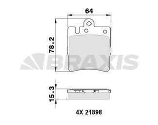 FREN BALATASI ARKA W203 02>07 CL203 02>08 C209 02>09 W210 97>02 R171 04>11