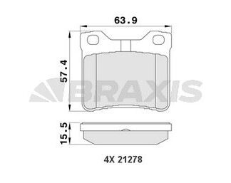 FREN BALATASI ARKA V-CLASS 638/2 97>03 VITO 638 97>03 , P406 P605 P607 95>08