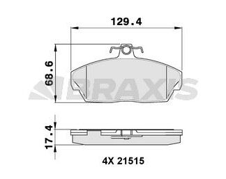 ON FREN BALATASI HONDA CIVIC 2001 2006 EURO CIVIC 1996 1999 ROVER 200 400 1996 2000 TATA GAZELLE 94-01 / FREN BALATASI ON FREELANDER 1