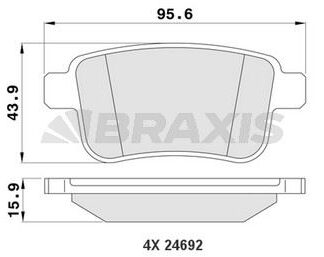 ARKA FREN BALATASI KANGOO III 08> MERCEDES CITAN 13>21 1.2 TCE 1.5 DCI 1.6