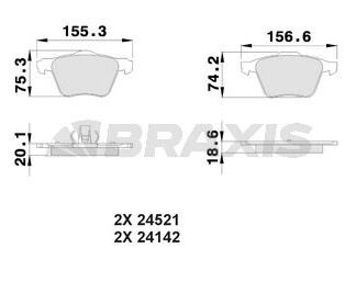 ON FREN BALATASI GALAXY S MAX 2,0ECO / 2,0TDCI / 2,2TDCI 06>15 VOLVO S60 II 10>15 S80 II V60 V70 III 10> XC70 II 07>