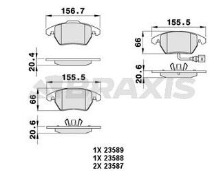 ON FREN BALATASI CADDY 03> GOLF V A3 OCTAVIA TOURAN TOLEDO 04> PASSAT JETTA 05> FISLI