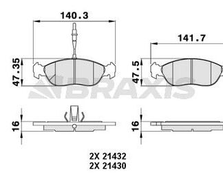 ON FREN BALATASI XSARA II P306 1.6 1.8 1.9 00>> / SAXO P106 1.4I 1.6I 1.5D 1.6 XSI 99>> (HAVA SOG