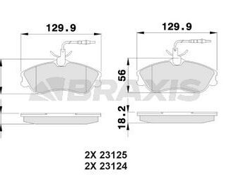 ON FREN BALATASI PARTNER P306 CABRIOLET / SEDAN 1.8I 16V 2.0I BERLINGO XSARA 1.8I.1.9D (< 03) FISL
