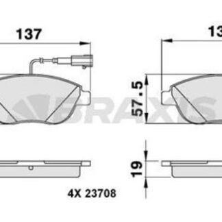 ON FREN BALATASI FIAT BRAVO II DOBLO FIORINO BIPPER NEMO PRATICO EVO PUNTO STILO IDEA LINEA 08> OPEL COMBO CORSA 12>
