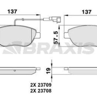 ON FREN BALATASI FIAT BRAVO II DOBLO FIORINO BIPPER NEMO PRATICO EVO PUNTO STILO IDEA LINEA 08> OPEL COMBO CORSA 12>