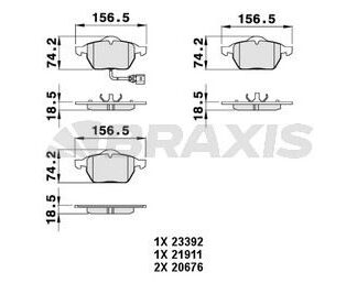 ON FREN BALATASI A4 A6 1.8T 1.9TDI 95> PASSAT 1.8T 1.9TDI 95 00 GOLF IV 1.9TDI SUPERB 02>