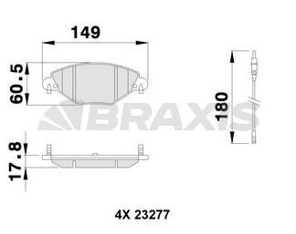 ON FREN BALATASI CITROEN C5 1.6HDI 1.8 16V 2.0I 16V 00>