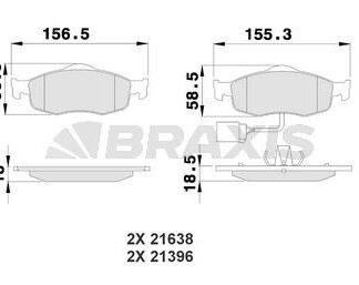 ON FREN BALATASI SCORPIO 92>98 MONDEO 1.6 / 1.8 / 2.0 / 1.8TD / 2.4 / 2.5TD 93>00 GRANADA 92>94 COUGAR 2. IKAZ MUSURLU