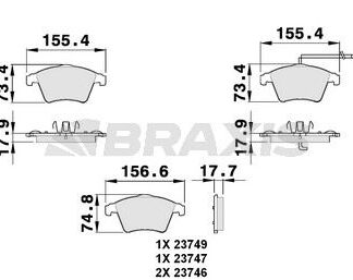 ON FREN BALATASI (17 INC) / (KABLOLU) TRANSPORTER T5 03>09
