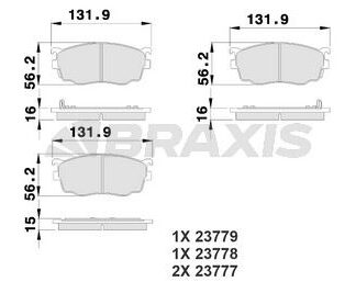 ON FREN BALATASI 323 F VI BJ 2.0 01 / 01 10 / 03 626 V 2.0 / 2.0 TURBO DI / 2.0 DITD / 2.0 HP 05 / 97 02 PREMACY