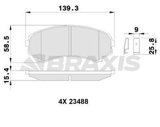 ON FREN BALATASI MITSUBISHI PAJERO 3.2DI D 07> MAZDA E2000; E2200 2.0.2.2D (06 / 1994 08 / 2002) 14 TEK