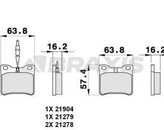 FREN BALATASI ARKA (FISLI) V-CLASS 638/2 97>03 VITO 638 97>03 , P406 P605 P607 95>08