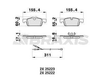 ON FREN BALATASI P508 P508 SW 1,6 VTI,1,6 THP,1,6 HDI,2,0 HDI,2,2 HDI 11 / 10>