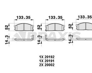 ON FREN BALATASI KIA BESTA MAZDA E2200 94>00