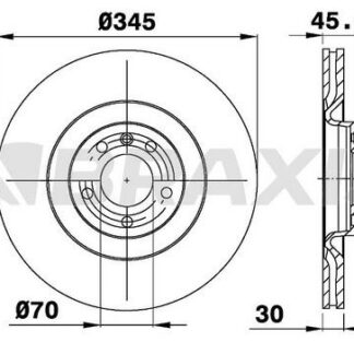 ON FREN DISK AYNASI HAVALI VECTRA C 2.8 V6 TURBO 08 / 05> SIGNUM 2.8 V6 TURBO 08 / 05>