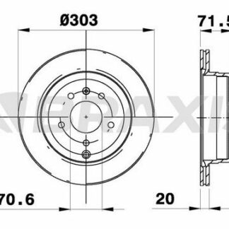 ARKA FREN AYNASI HAVALI 303MM CAPTIVA ANTARA 06>