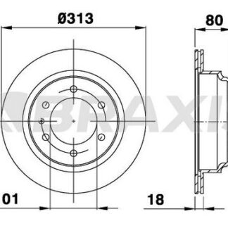 ARKA FREN DISK AYNASI HAVALI FRONTERA A 2.2I / 2.4I / 2.3 TD / 2.5 TDS / 2.8TD