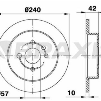 ARKA FREN DISKI (5 BIJON) ASTRA H MERIVA B CORSA C ASTRA G 2,0DI 2,0 16V 1,8 16V 02 / 98>2,0DTI 16V 2,0DI 16V 1,8 16V 08 / 99>