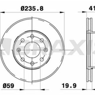ON FREN DISKI AVEO T250 T255 05> KALOS 02> MATIZ 05> SPARK 10> HAVALI 236MM