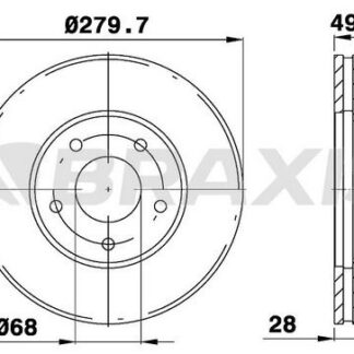 ON FREN AYNASI HAVALI NISSAN PRIMERA P12 03-10 X-TRAIL 01-10 MAXIMA 10-> (280X5)