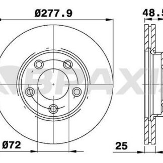 ON FREN AYNASI HAVALI MAZDA 5 05>MAZDA 3 03>10 277×5