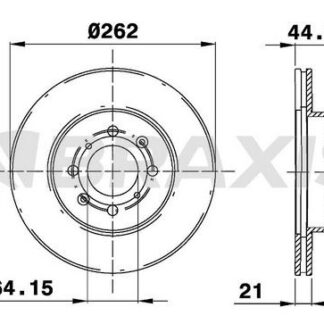 ON FREN DISKI (AYNASI) HAVALI HONDA CIVIC 2001 2006 JAZZ CITY 2008> (262X4)