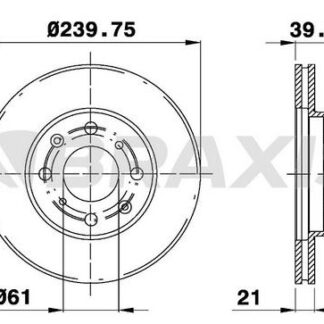 ON FREN DISKI (AYNASI) HAVALI HONDA JAZZ 2002-2008 CITY 2005-2010 (240X4)