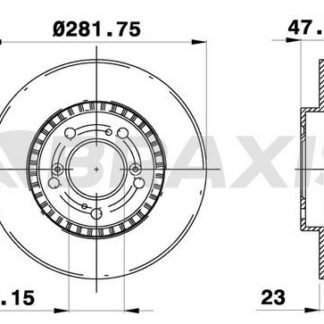 ON FREN AYNASI HAVALI HONDA CRV 97-01 HRV 99-06 PRELUDE 96-01 (282X5)