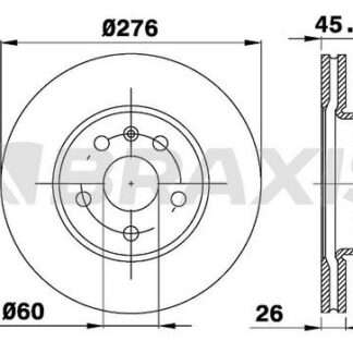 ON FREN DISKI 15 INCH (276MM) ASTRA J 10> CRUZE10> AVEO T300