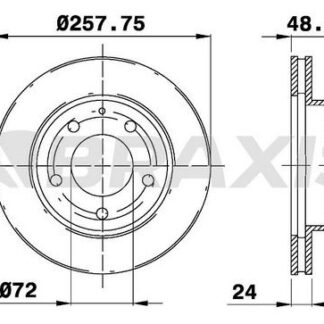 ON FREN AYNASI HAVALI MAZDA 626 FS 92>97 MX 6 92>97 285×5