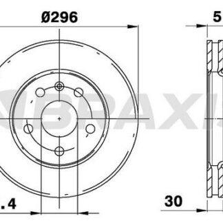 ON FREN DISKI HAVALI INSIGNIA 16 INCH JANT ICIN 296MM