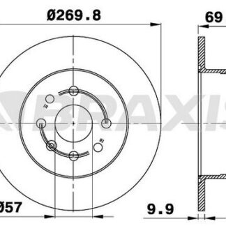 ARKA FREN DISKI (4 BIJON) VECTRA B 1,6I 16V 1,7 TD 1,8I 16V 95 >