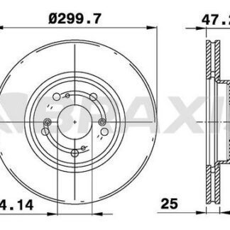 ON FREN DISK AYNASI HAVALI HONDA ACCORD VIII 202 CDTI 204 03-08 (300X5)