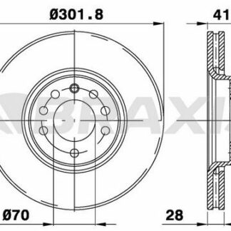 ON FREN DISK AYNASI HAVALI VECTRA C 2.0T 16V / 2.2 03 / 03>VECTRA C GTS 2.0T 16V / 2.2 3.2 V6 03 / 03>