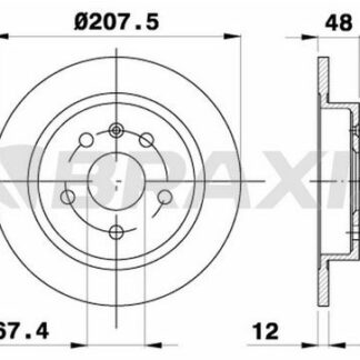 ARKA FREN DISKI 16 INCH INSIGNIA A 1,4 1,6 1,8 2,0 08 >