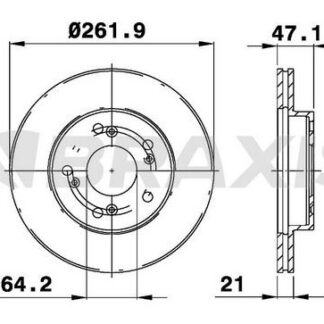 ON FREN DISKI (AYNASI) HAVALI HONDA CIVIC HATCHBACK 1.4I 1.4 IS 1.6 I 01-06 CR-Z 11-15 1.5 HIBRIT (262X5)