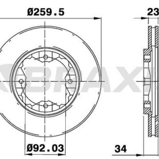 ON FREN AYNASI HAVALI HONDA ACCORD 90-98 CIVIC 95-01 (260X4)