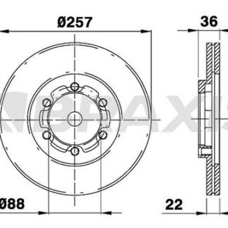 ON FREN DISK AYNASI HAVALI FRONTERA A 2.4I / 2.3 TD 92 98