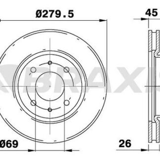 ON FREN AYNASI HAVALI 276MM LANCER 03> GALANT 01>
