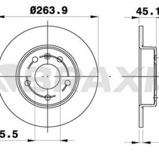 ARKA FREN DISKI 264mm X 10mm OPEL ZAFIRA B 1.6I 1.6T