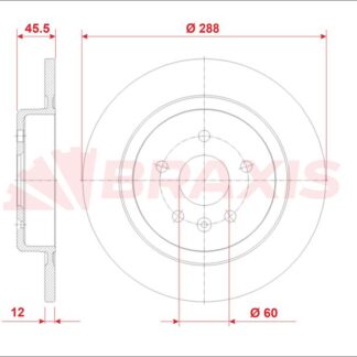 FREN DISKI ARKA OPEL ASTRA K 15> 16 JANT 288MM