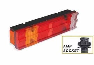 STOP LAMBASI KANALLI SAG AMP SOKETLI PLAKASIZ MERCEDES ATEGO I-II / AXOR / KISA TIP 470mm / 7 FONKSİYONLU