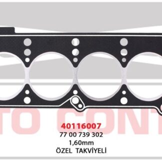 SİLİNDİR KAPAK CONTASI R19 LPG’Lİ ARAÇLARA ÖZEL TAKVİYELİ 1.60MM BEYAZ YAN KANAL