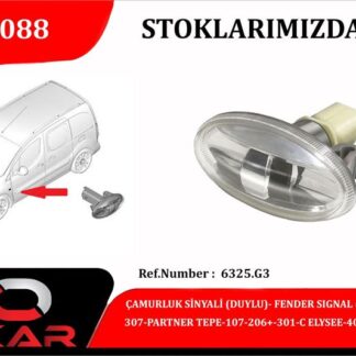 CAMURLUK SINYALI SAG SOL AMPULLU 307 05> PARTNER TEPE 08> 107 206 + T3E 301 CELYSEE- 1007 607 YM 407 C2 -C1 BERLINGO III C3 PLURIEL C3 II JUMPY III EXPERT III C3 PICASSO XSARA PICASSO C5 04> AYGO 05>