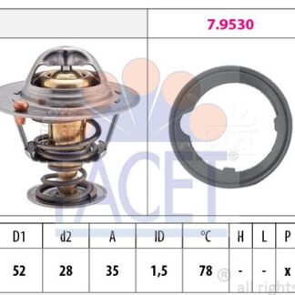 TERMOSTAT 78CC HONDA CIVIC 1990-2005 ACCORD 1990-2008 CITY 2003-2008 CRV 1995-2006 HR V 1999->