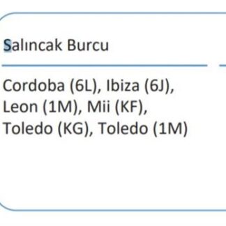 ALT SALINCAK BURCU A1 A3 S3 TT LEON TOLEDO FABIA OCTAVIA BEETLE BORA GOLF IV 96>