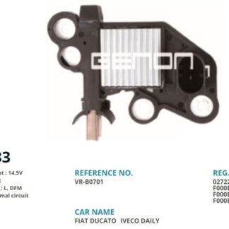 ALTERNATOR KONJEKTOR BOSCH TIP 12V DUCATO DAILY BOXER JUMPER F1A F1C CRAFTER AUDI / SEAT / SKODA / VOLKSWAGEN CADDY – GOLF – PASSAT